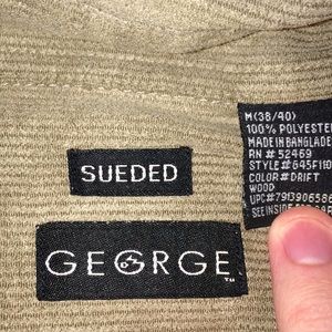 Men’s. Sueded tan medium long sleeve shirt George